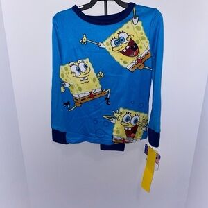 Blue SpongeBob Kids Long Sleeve Shirt
